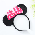 2020 Happy Birthday Party Headwear dibujos animados orejas de mouse Bow Tiara Mickey Hair Band